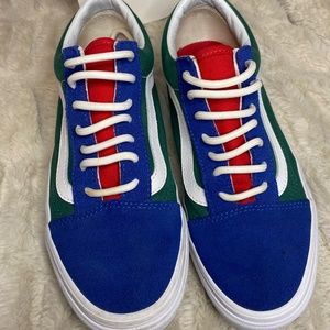 Comfycush Old Skool Green,yellow,red and blue “Cailou Shoes”